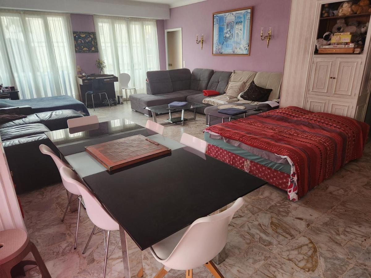 Big Apart 140M2 5Min Walk To Beach Sea &Promenade 3 Double Rooms,Big Living Room 42M2, 3 Showers,9 Beds, Free Parking Nicea Zewnętrze zdjęcie